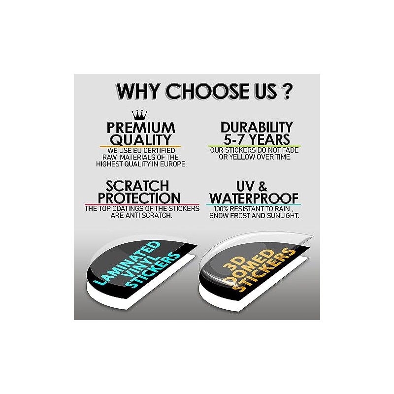 SkinoEu Set 4 x 60 mm Aufkleber für Radkappen Nabenkappen