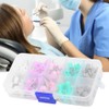 100Pcs Rubber Steel Dental Polishing Cup Mixed Color Polisher with