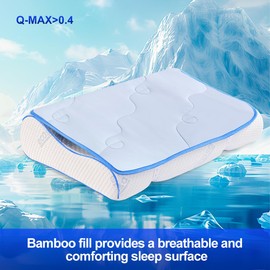 Ecosa Pillow Cooling Pad, Arc-Chill Q-max>0.4 Cool Pillowcases for Hot Sleepers, Fits Any Standard Pillows, 21.5 * 15 Inches