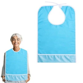 Adult Bib, Waterproof Bib, Clothing Protection Bib, Seniors Bib for Elderly People and Adults, Washable Bib for Seniors and Adults, Reusable