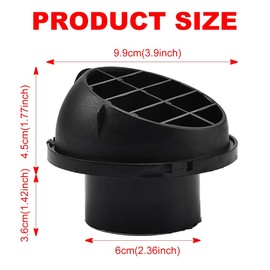 Blueshyhall Pack of 2 Auxiliary Heaters, Air Outlet, 42/60/75 mm, Rotating Car Heater, Diesel Auxiliary Heater, Air Outlet Accessories, Made of PP, Air Outlet for Auxiliary Heating of Cars, Trucks