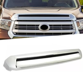 JHRISE Front Upper Hood Bulge Molding For Toyota Tundra Hood Bulge Grille Hood Scoop 2014-2021 (Chrome)
