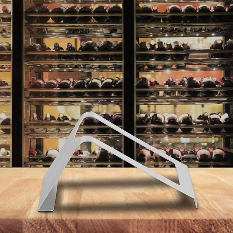 Fdit Stainless Steel Wine Bottle Rack Holder, Single Bottle Display
