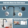 Aolemi Black Cold Only Water Kitchen Faucet Commercial Bar Tap