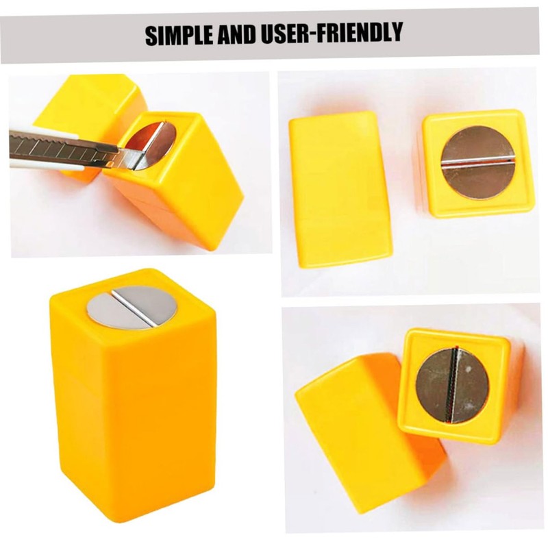 Gatuida 4pcs Safety Razor Blade Disposal Box Metal Container for