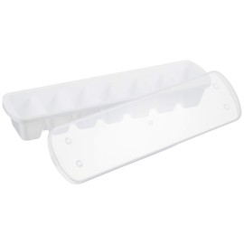 Pearl Metal Coolland H-5234 Slim Ice Tray, 7-Pack, with Lid, Set of 2, White