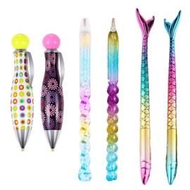 SNOWZAN Pack of 6 Diamond Painting Accessories Pen Tool 5D Drill Pen Rhinestone Diamond Pen Mermaid Drill Pen Rhinestone Diamond Painting Tools Diamond Painting Tool Diamond Painting Tool