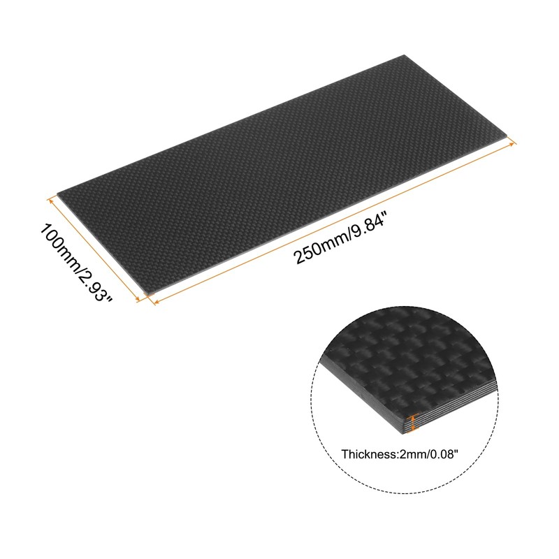QUARKZMAN 1 Piece Carbon Fibre Board 100 x 250 x