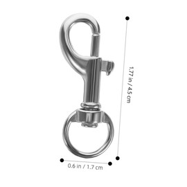 DOITOOL 10pcs Pet Buckle Snap Hooks Stainless Steel Snap Clip Hooks for Dog Collar Metal Clasp