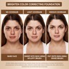 Colour Correcting Powder Foundation,Baked Brighten Foundation Long-Lasting 24h Wear,Shimmer Brick