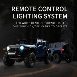 FCXㅤ 1/18 Thunder Storm RC Crawler, 4X4 Off Road RC Rock Crawler,Waterproof All Terrain RC Cars with 2S 380mah Battery, Charger for Adults, RTR (Red)