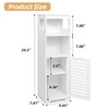CITLOW Small Bathroom Storage Cabinet, White Floor Standing Storage Cabinet