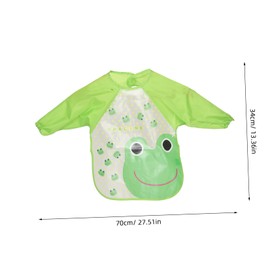 BESPORTBLE Waterproof Painting Apron - Adorable EVA Art Smock for Aged 1-3 Years Perfect for Arts Crafts and Mealtime Fun Patterns in Green
