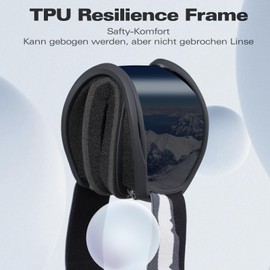 Supertrip Ski Goggles Women Men Snowboard Goggles for Glasses Wearers Adults Teenagers OTG UV Protection Compatible Helmet Anti Fog Ski Goggles Snowboard Goggles Spherical Mirrored