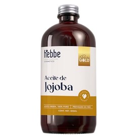 HEBBE - Aceite de Jojoba 500 g | Previene Líneas de Expresión, Propiedades Antiedad | Mayor Volumen a la Piel y Equilibrio en la Producción de Sebo | 