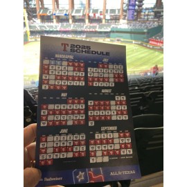 Texas Rangers Magnet Calendar 2025 Sga