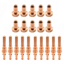 TIANLYLIN 10Pcs 9-8211 Plasma Nozzle 10Pcs 9-8215 Plasma Electrode Fit Thermal Dynamics SL60/SL100 Cutting Torch Consumables