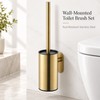 Gold Wall-Mounted Toilet Brush Set – No-Drill Stainless Steel Bathroom