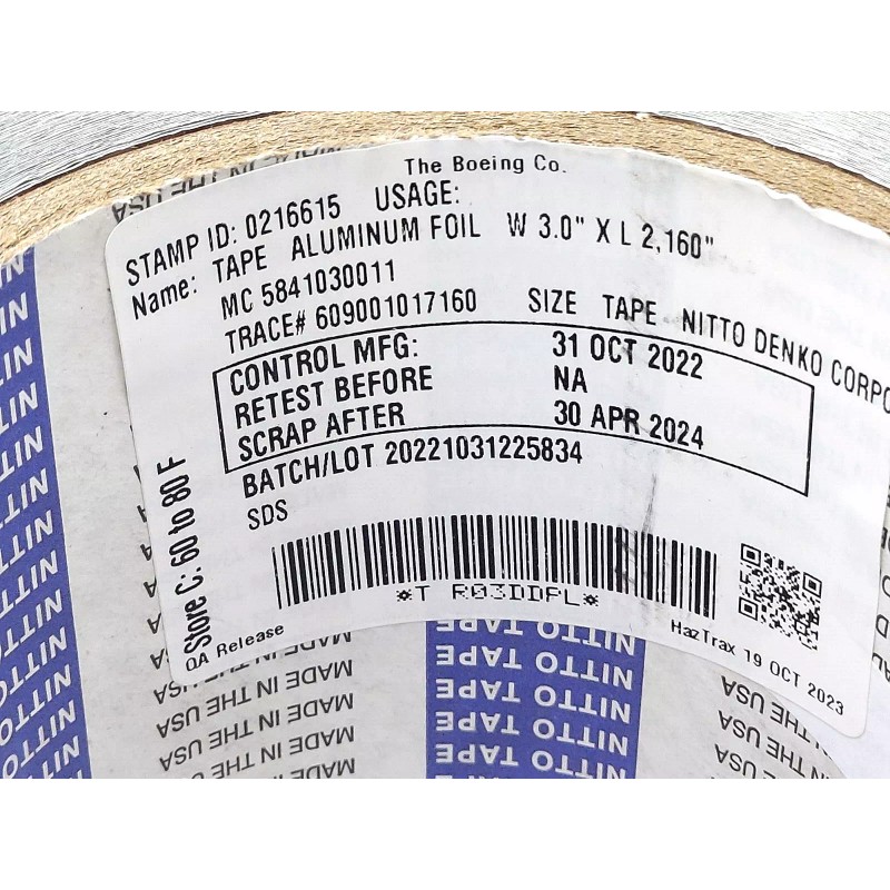 Nitto P-11 Aluminium Foil Tape 3in x 60 yd Speed