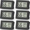 Vaikby 6-Pack Mini Digital Thermometer Hygrometer, Indoor Humidity Monitor, Temperature