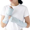 Kinuya SO6928 Cool Silk Arm Cover, UV Protection, blue, (sky)