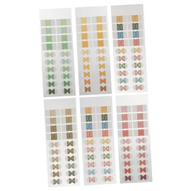 Operitacx 3 Sätze Farbige Indexaufkleber Klebeetiketten Bindelaschen Notizbuch Registerkarten Farbige Lesezeichen Professionelle Klebelaschen Selbstklebende Klebefahnen Papier 6 Blatt * 3
