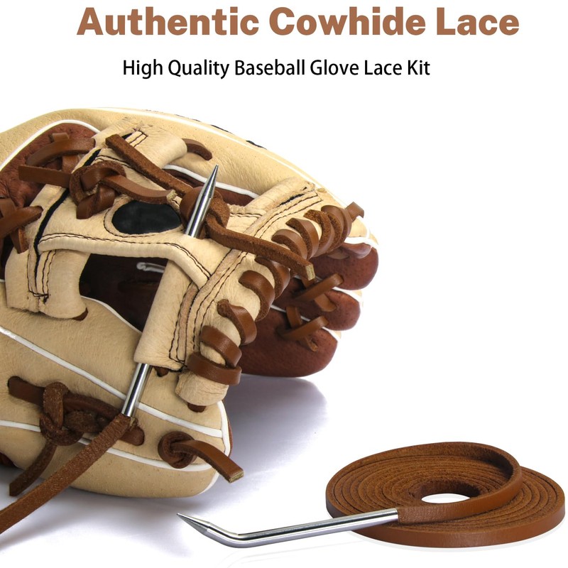 Aeesio Softball Baseball Glove Lace, Mitt Lace Repair Kit Includes