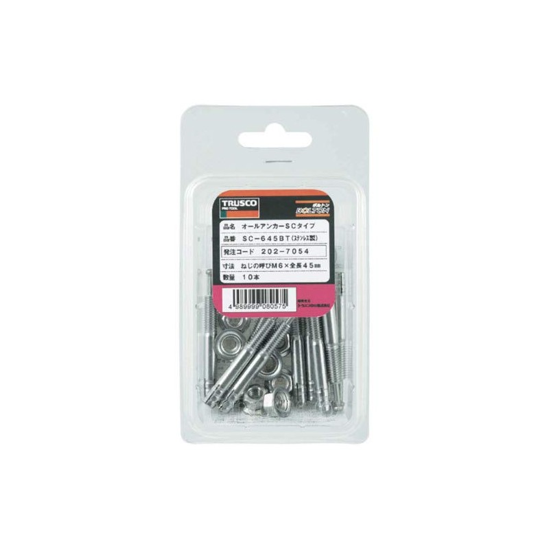 TRUSCO C-1060BT All Anchor C Type M10 x 60 Pack