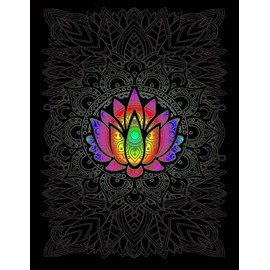 SVT Plush Queen Size Lotus Flower Blanket - Extremely Soft - Lotus