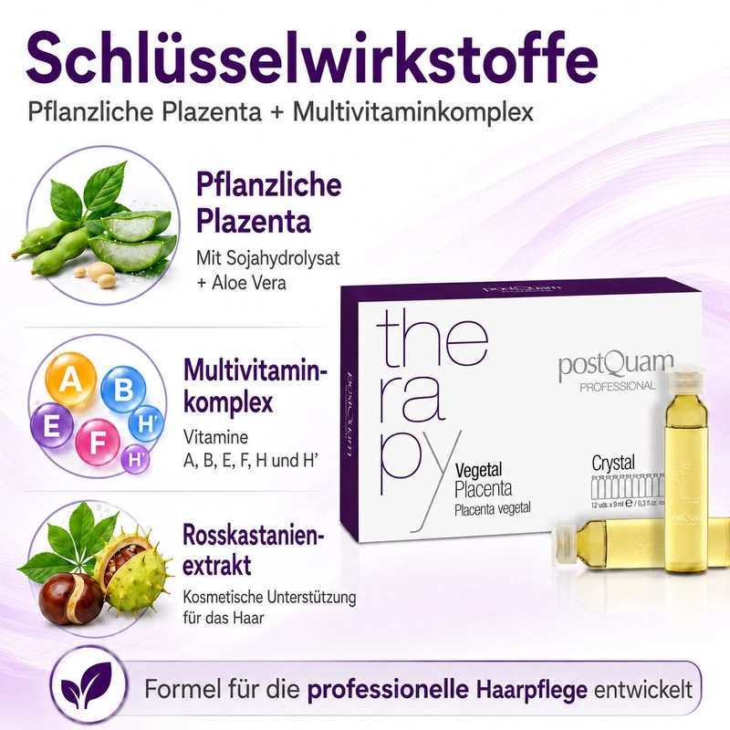 PostQuam Hair ampoules with plant placenta - intensive care for