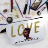 Livel lhood African American Makeup Bag Cute Small Organizer Zipper
