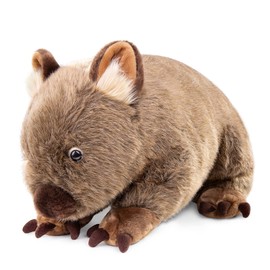 lilizzhoumax Simulation Wombat Plush Toy 28cm/11”, Realistic Stuffed Animal Cute Wombat Plush Toy, Super Soft Wombat Home Decoration Animal Toys, Gift for Friends and Kids