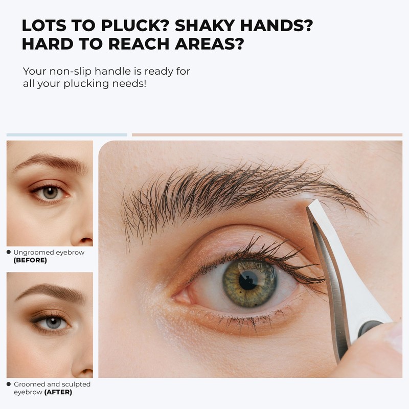 Professional Slant Tip Tweezers – Precision Stainless Steel Tweezers for