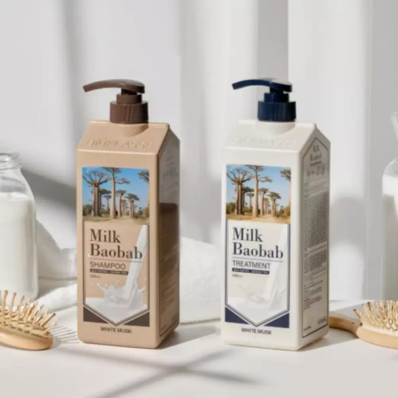 Milky Bouquet 밀크바오밥 샴푸 트리트먼트 바디워시 화이트머스크 Milk Baobab Shampoo