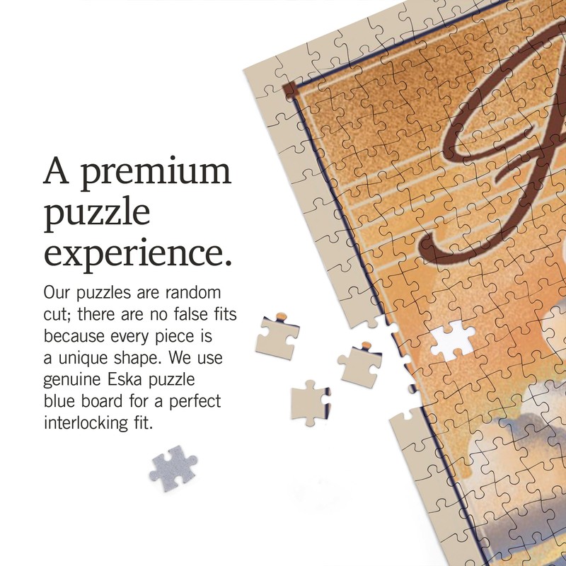 Lantern Press Austin, Texas, Lithograph, City Series, 1000 Piece Jigsaw