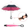 Parquet Green Double Layer Inverted Umbrellas - C Shaped Handle