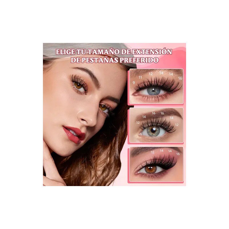 Extensiones Pestañas Diy, Kit De Racimos De Pestañas Mixto