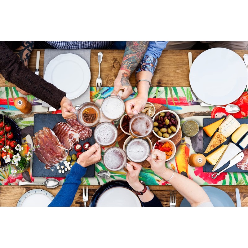 Table Runner Spring Modern Living Room Table Runner Pink Flowers