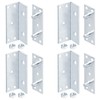 4 Sets Bed Rail Bracket,3-1/4" x 1" No-Mortise Wood Bed