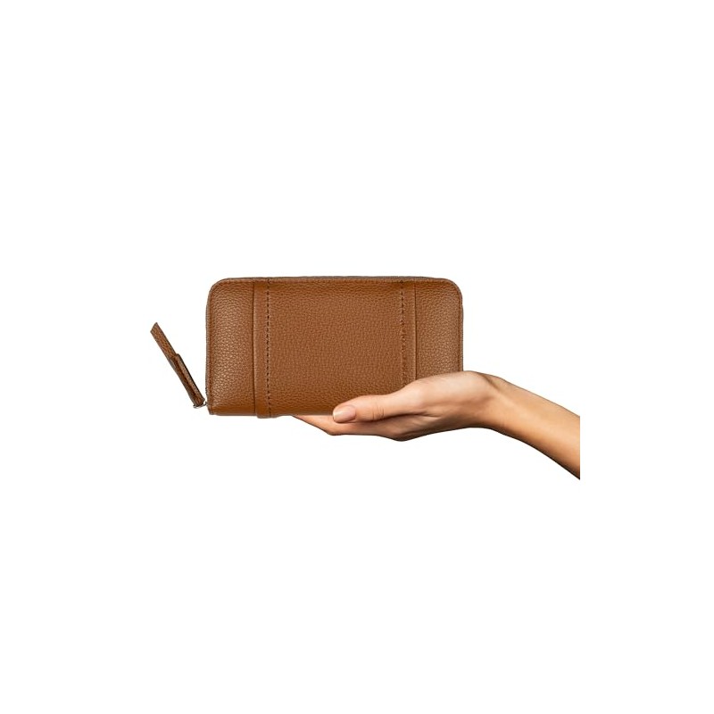 TOM TAILOR Beca Women's Purse Zip Large, cognac brown