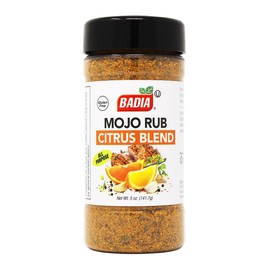 Badia Mojo Rub Citrus Blend 5 oz – Zesty Garlic & Citrus Marinade Seasoning – Bold Latin Inspired Dry Rub with Orange, Lemon & Lime