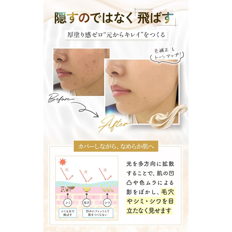 Millem Butrik Plus Makeup Foundation Sunscreen [Azelic Acid Albutin Ceramide