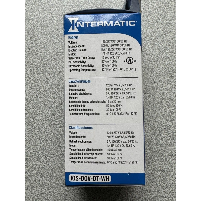 Intermatic NEW Intermatic Wall Mount In-Wall Dual Occupancy Sensor Switch