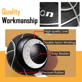 Senston 29.5" Basketball Outdoor/Indoor Basketball Ball Size 7 Street Basket Balls with Pump