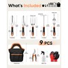 9-Piece Stainless Steel Garden Tools Set, HaSteeL Outdoors Gardening Hand