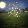 LED Solar Willow Tree Lights Outdoor,4.6Ft Lighted Weeping Willow Tree,Adjustable