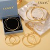EXGOX Sterling Silver Hoop Earrings for Women 5mm Wide Large