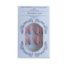 Square Press on Nails French Tip Fake Nails Medium False