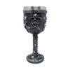 Black Cat Drinking Goblet - Gothic Chalice with Stainless Steel