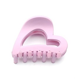 QinGoo Small Purple Matte Heart Hair Clip, Strong Hair Clip, Hair Clip, Purple, Hair Accessories, Women's, Simple, Cute, Korean, 1 Piece (2.6 x 1.5 inches (6.5 x 3.8 cm), Taro)